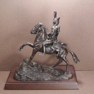 1988 FREDERIC REMINGTON by Franklin Mint "THE SCALP" Bronze Sculpture